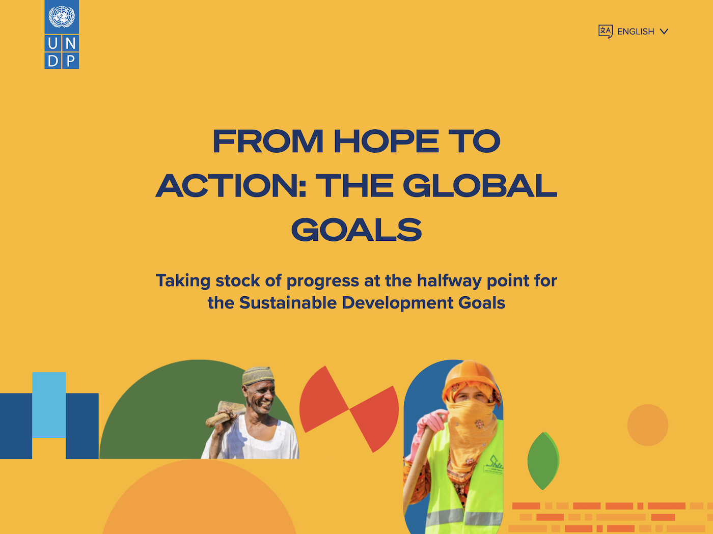 Screenshot of UNDP Action Goals
